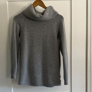 Pink Clover Heather Gray Cowl Neck Sweater